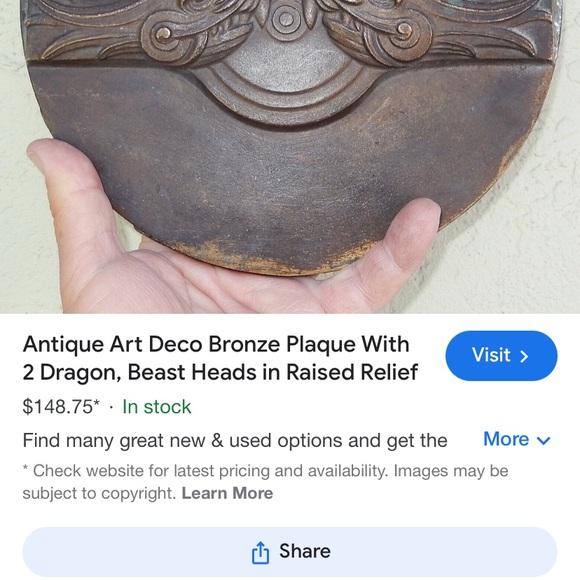 Vintage copper engraved etched stunning wall decorative plate. Symbol of LOVE ❤️ - Picture 15 of 15